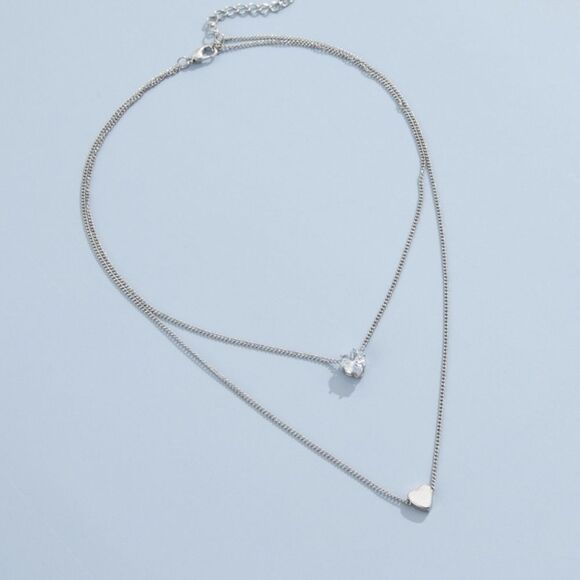 Necklace double layered Rhinestone NWT fashion jewelry - Picture 5 of 6